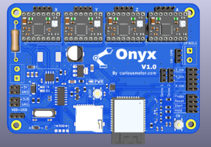 A rendering of the Onyx motherboard